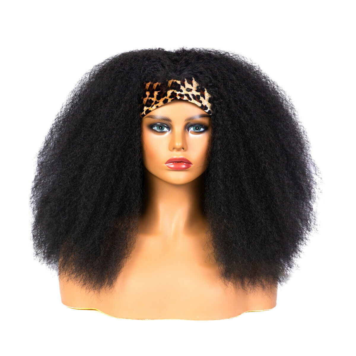 Afro Yaki Kinky Straight Wrap Wigs for Black Women African Curly Hair Full Wigs