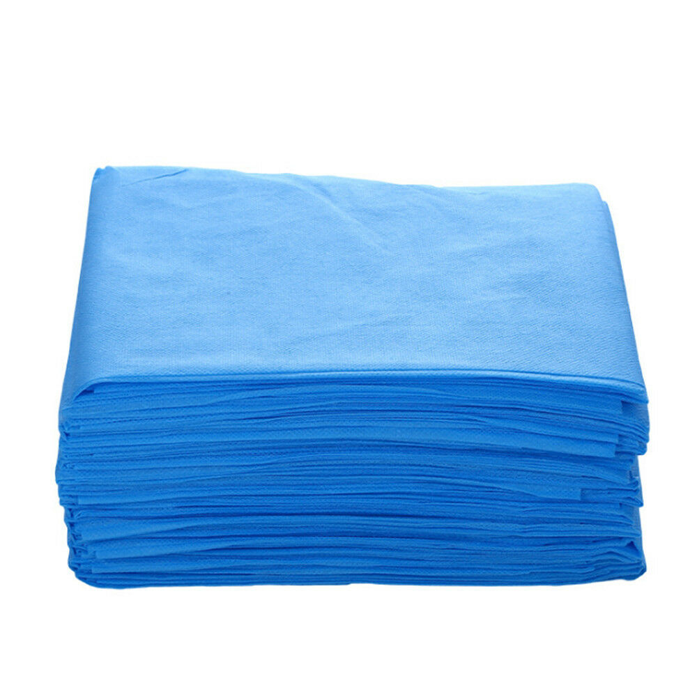 10PCS Disposable One-off Massage Table Cover Blue Bed Sheet Waterproof Oil-proof