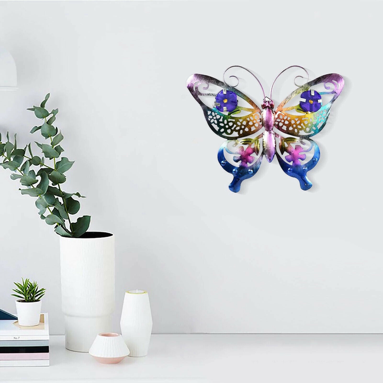 2pcs Butterfly Wall Art Patio Tree Garden Hanging Decor Decoration 28cmx35cm