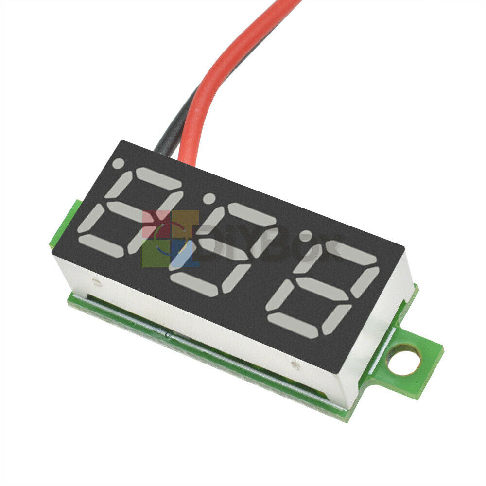 Digital 2 Wire 0.28″ Yellow LED Display Voltmeter DC Voltage Current Meter Panel