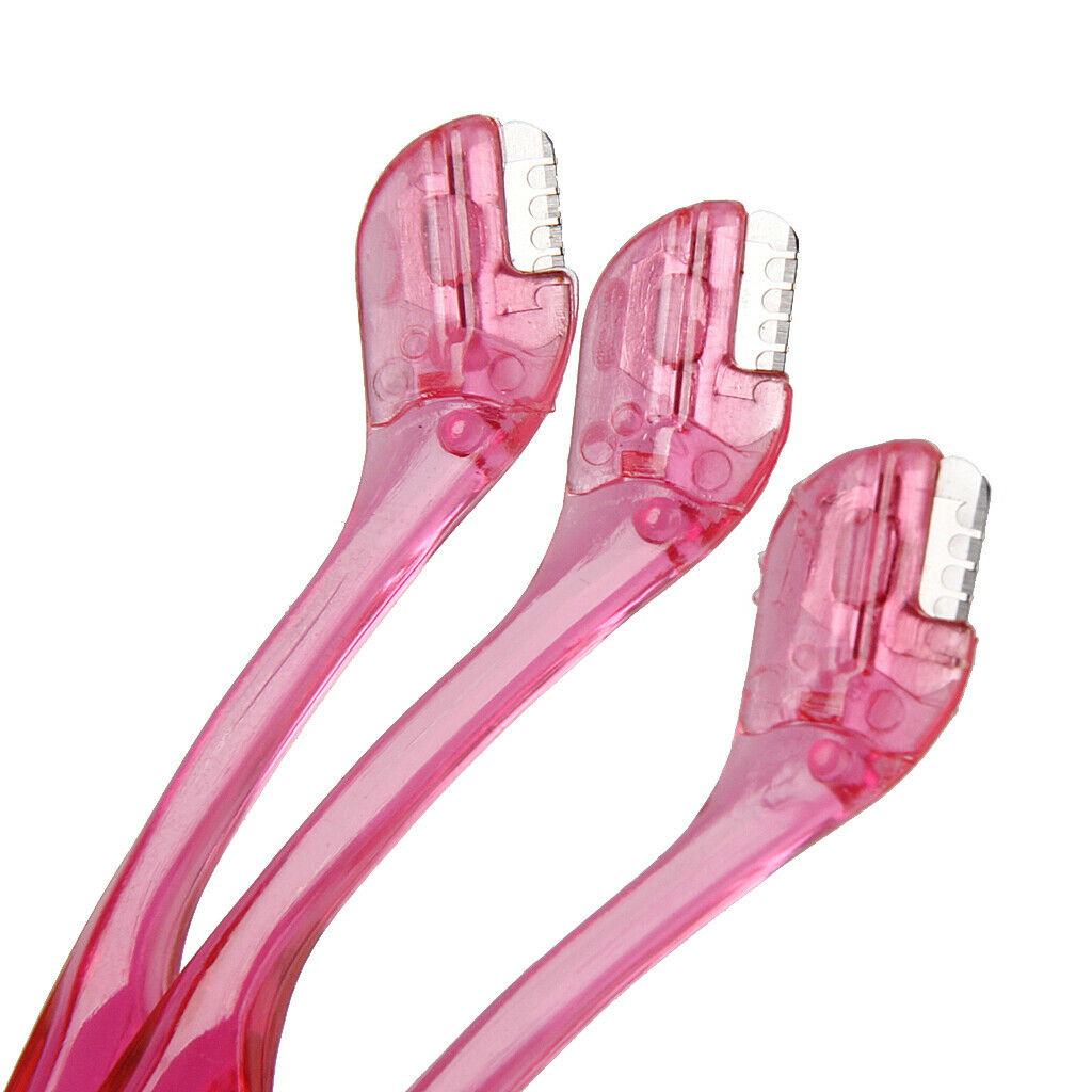3pcs Facial Tool Eyebrow Lip Razor Trimmer  Shaver Hair Remover Pink