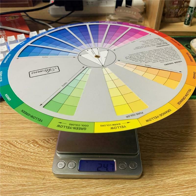 Paper Card Design Color Mixing Wheel Ink Chart Guidance Round Central Circle