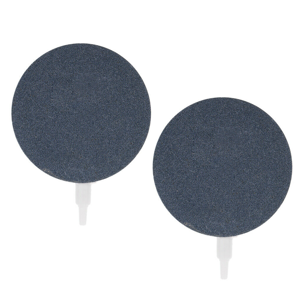 2 Pieces Bubble Air Stone Round Ceramic Airstone Oxygen Pumps