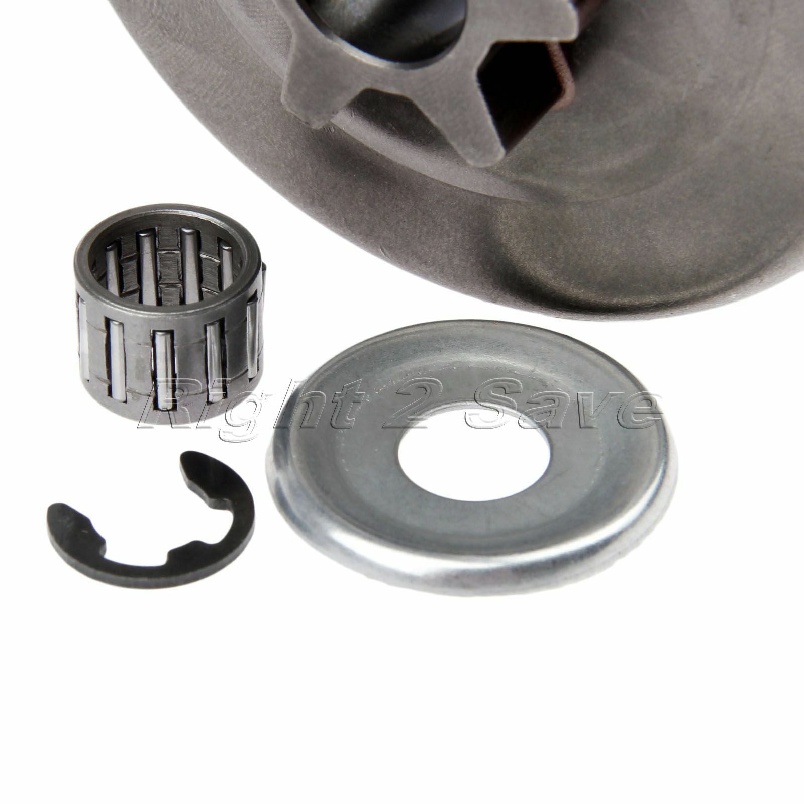 3/8" 6T Clutch Drum Washer Sprocket E-Clip Kit For Chainsaw STIHL MS170 180 025
