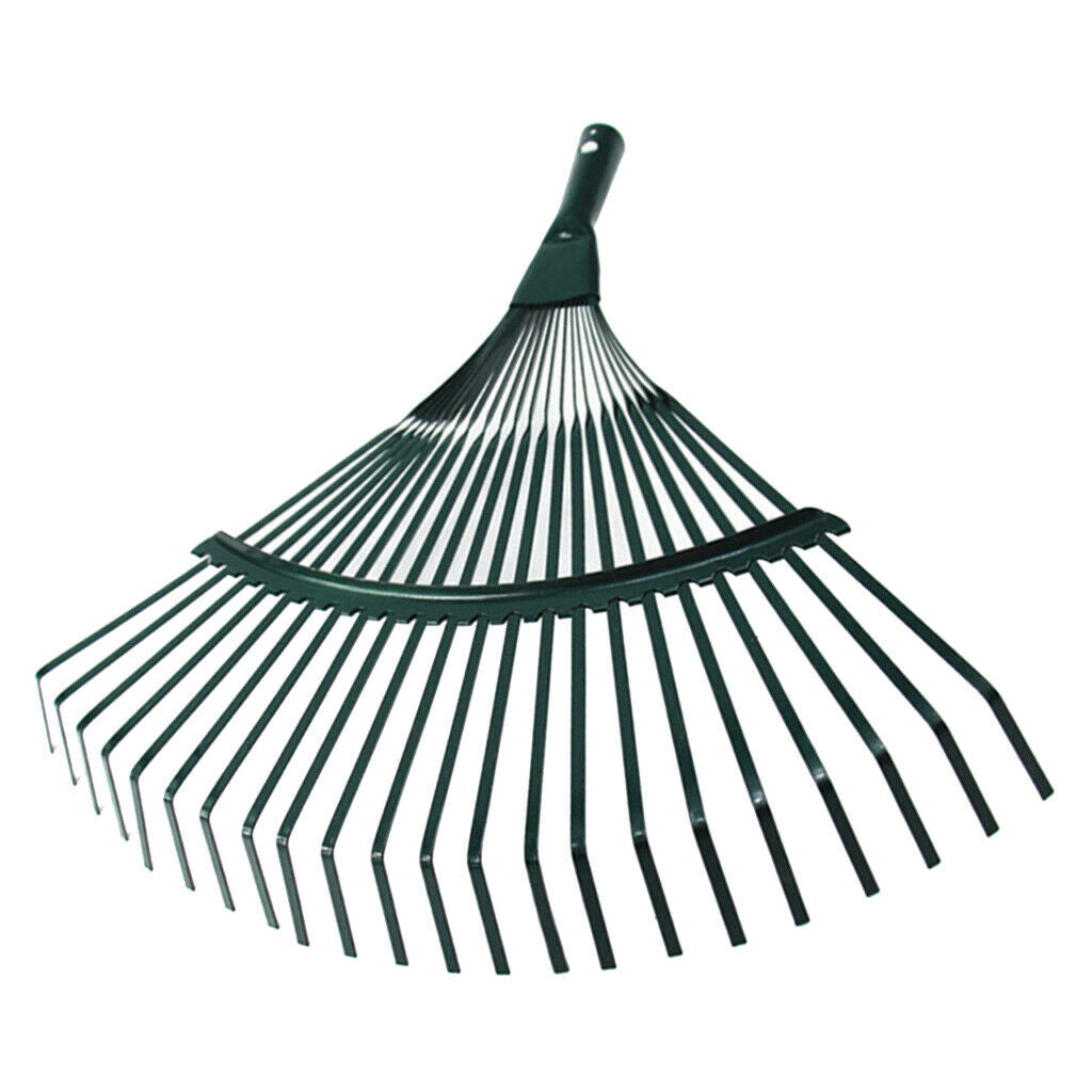 2Pcs 22 Tooth Lawn Rake Head 40cm Wide For Garden Leaves Heavy Duty Green