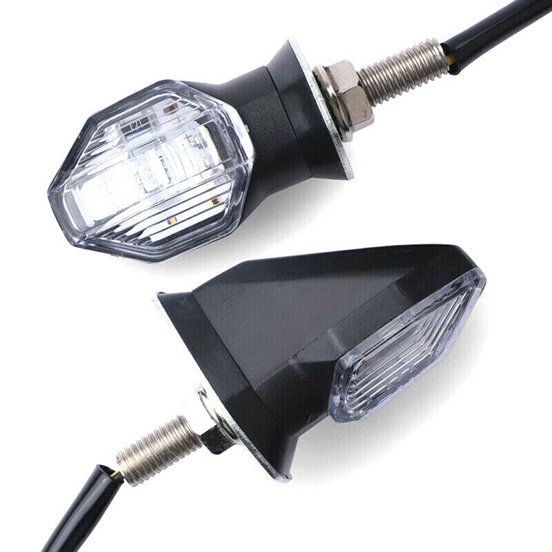 2x Universal Motorcycle 1LED Amber Turn Bike Signal Indicators Blinker Li.l8