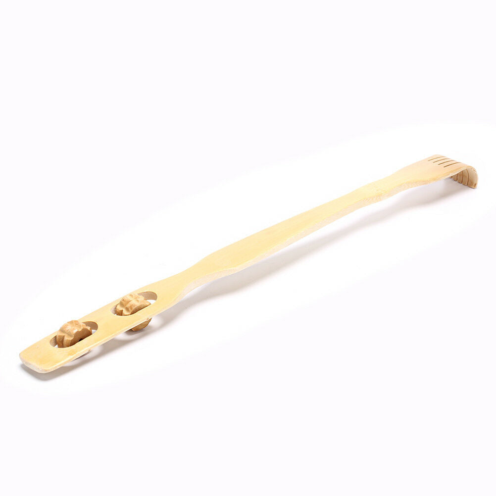 1pc Bamboo Massager Back Scratcher Wooden Body Roller Stick Back Scratche.l8