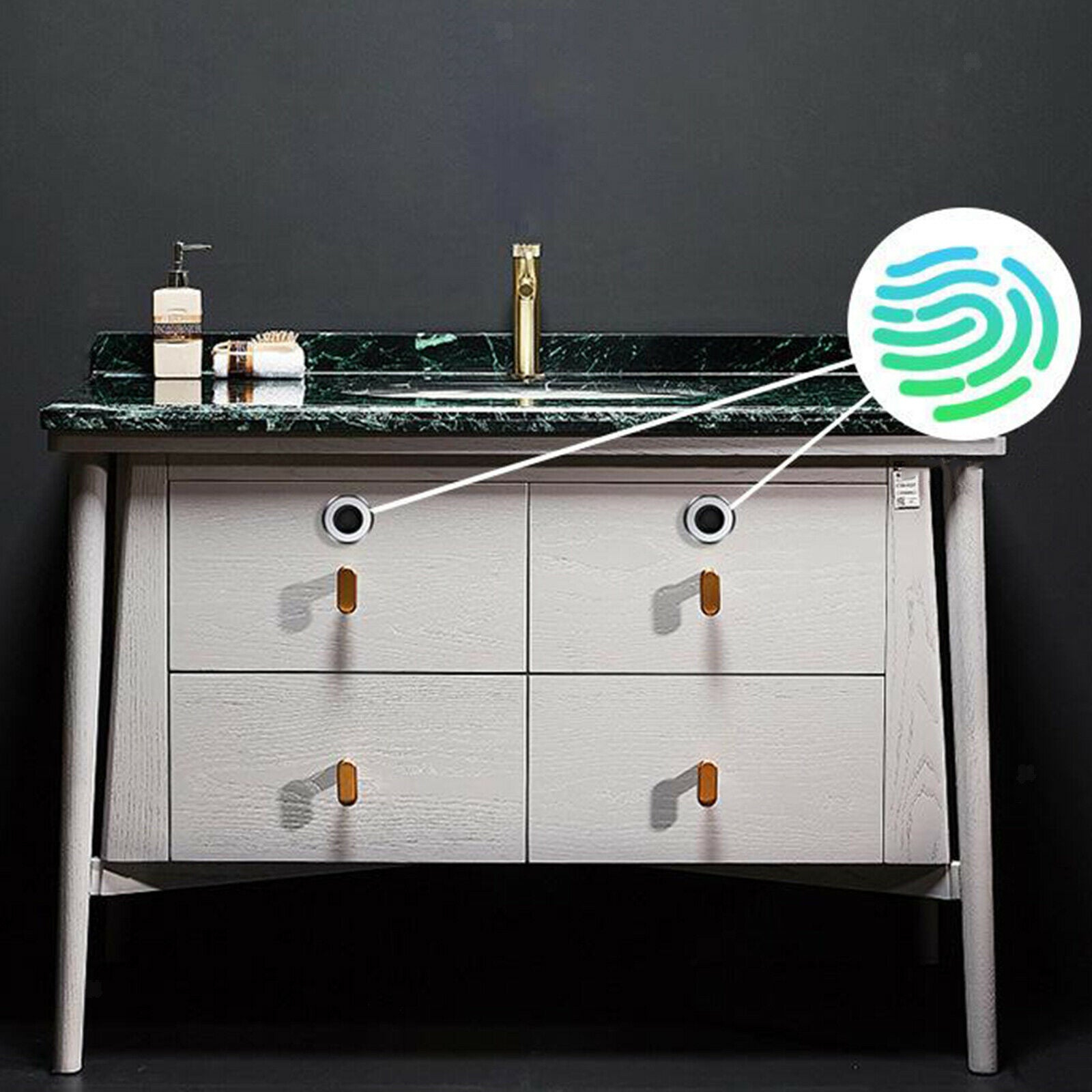 Smart Drawer Fingerprint Lock Keyless Safe LOCK File  Box Wardrobe Lock