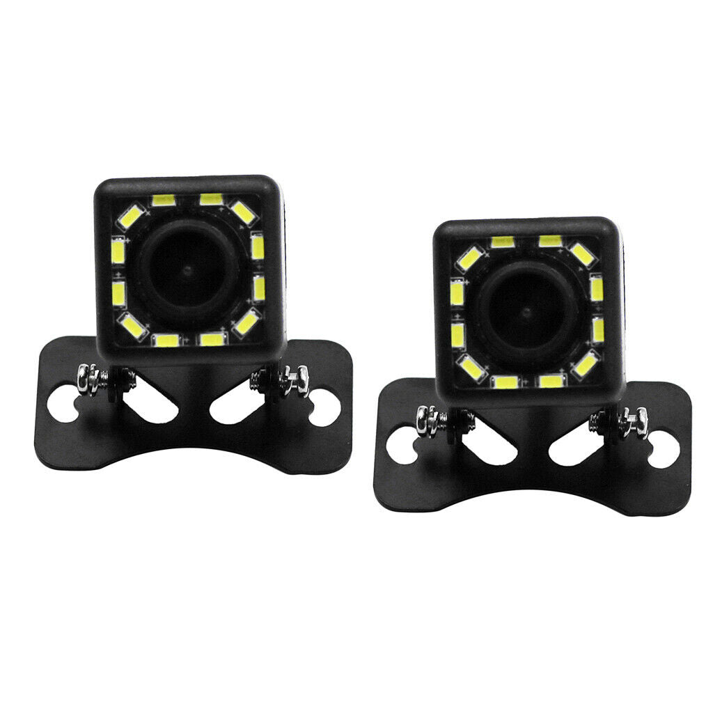 2 Pieces Rearview Reverse Camera LED Night Vision Backup Angle HD Color