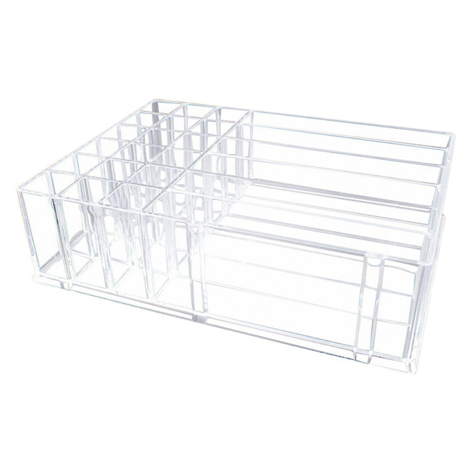 Acrylic Divided Makeup Palette Organizer Holder, Lipstick Blusher Powder
