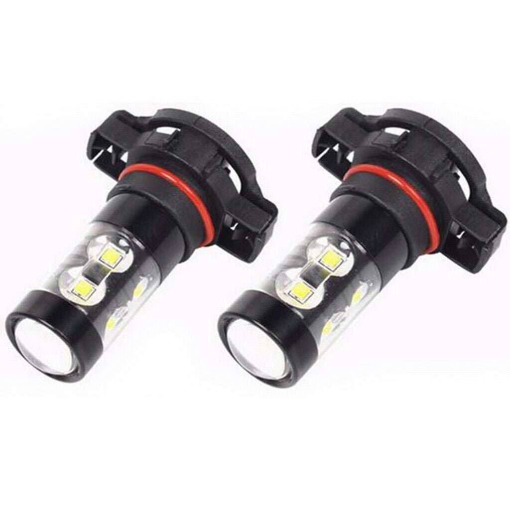 2 Piece 6000K 50W White H16 PS24W 5202 High Power LED Fog Driving Light Bulb