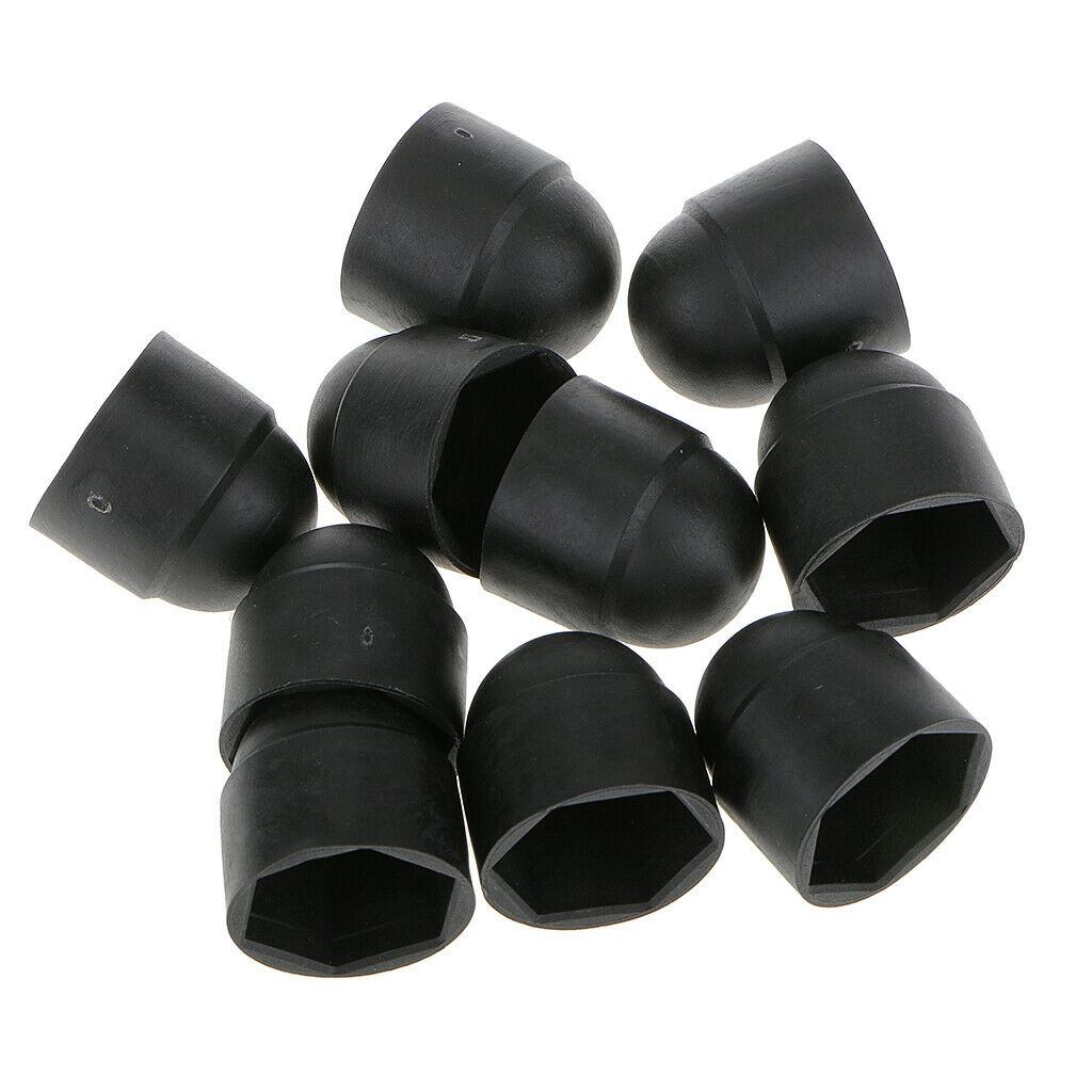 10 Pcs Nut and Bolt Covers M10 17x20mm Black Plastic Dome Bolt Nut Hex Hexagon