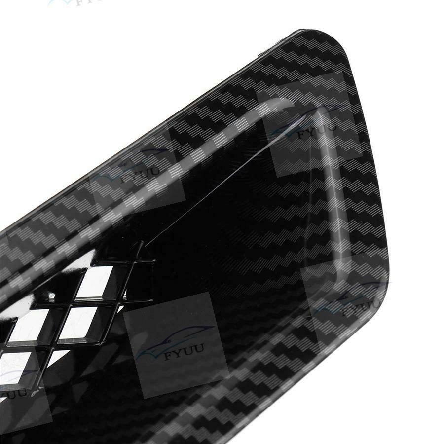 Glossy Carbon Fiber Look Universal Car Front Bumper Hood Air Vent Intake Duct