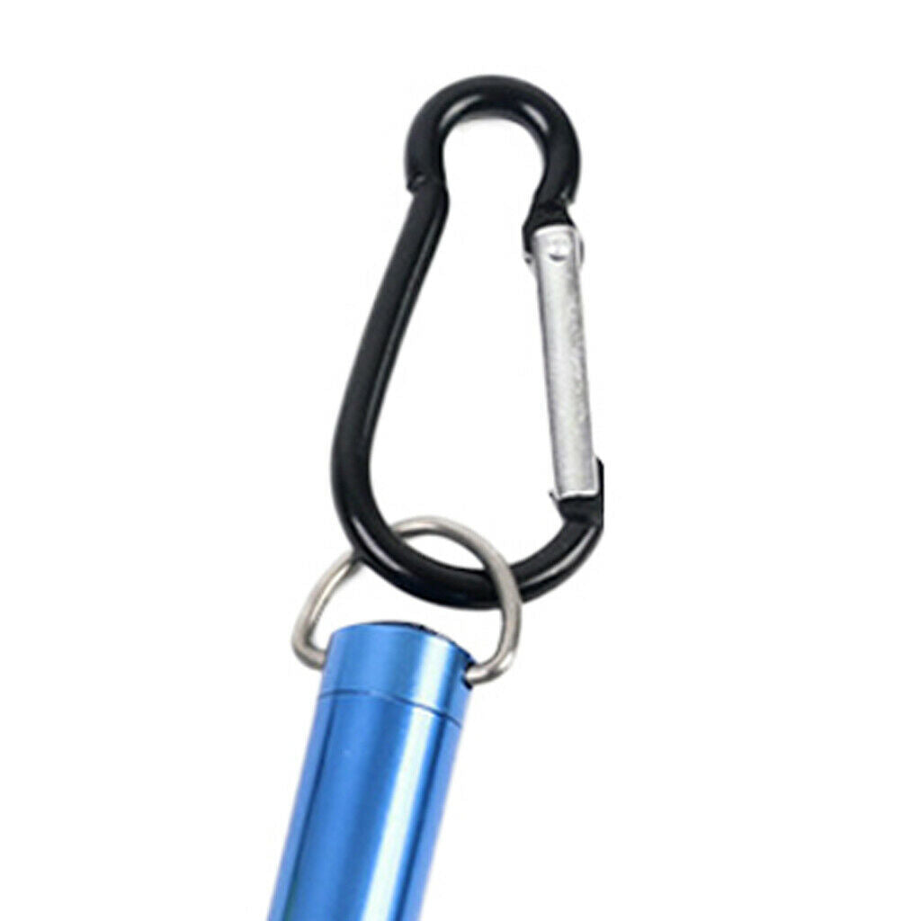 Fishing Thermometer Stream Water Thermometer &Carabiner for River Lake Blue