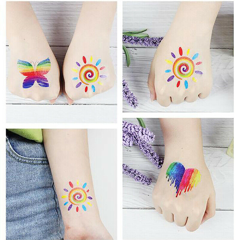 40Pcs Rainbow Tattoos Pride Temporary Waterproof Tattoos Stick SJ