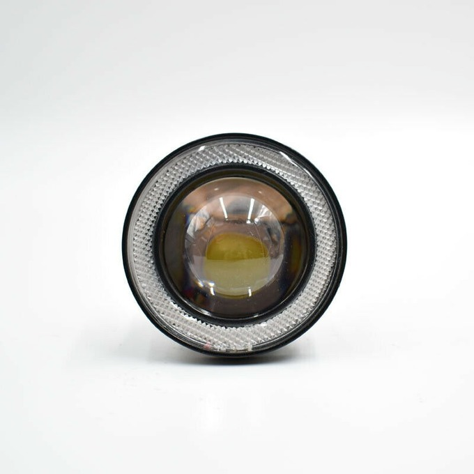 2x 3.5" 89mm Universal LED Fog Light Blue COB Halo Angel Eye Ring Car DRL Lamp