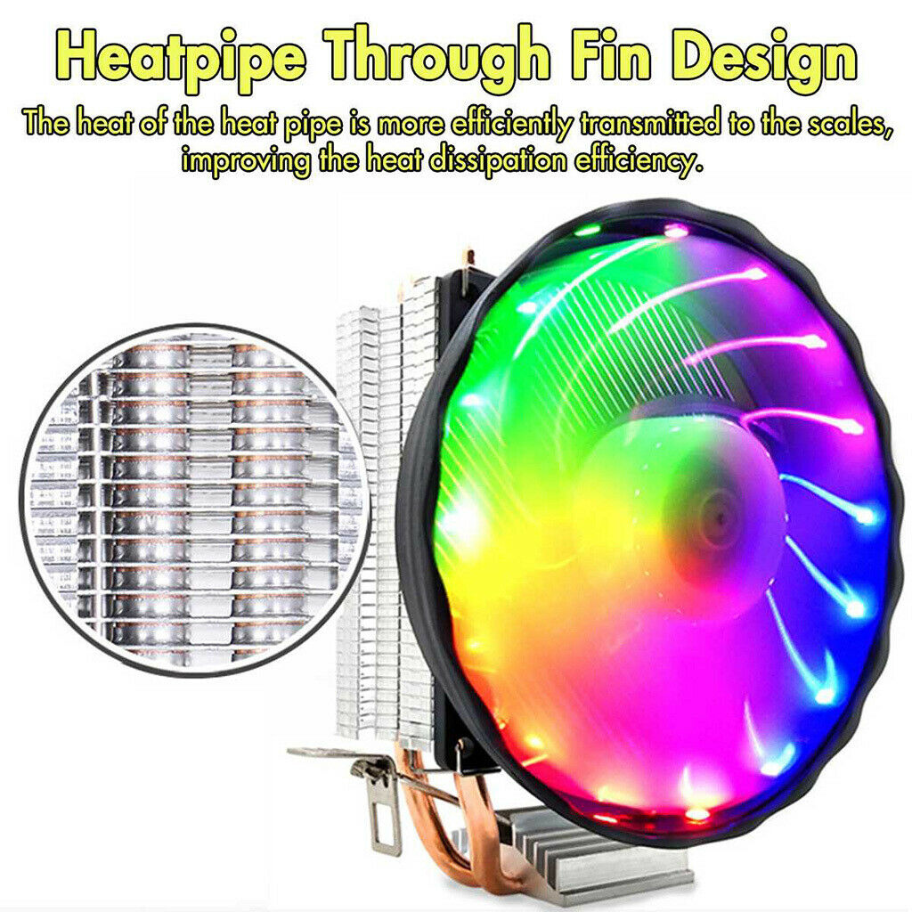 LED RGB CPU cooler 4pin cooling heat sink for 939/940/938 / FM1 / FM2 / AM4 /