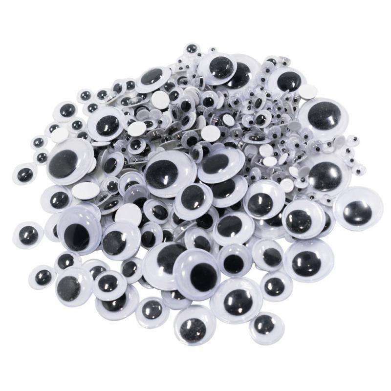 Wiggle Googly Wiggly Google Eyes Small Large Stickers Stick on Eyes Black for