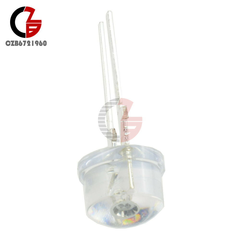 10PCS Blue Light 8mm 0.5W Straw Hat Transparent LED High-Power Emitting Diode