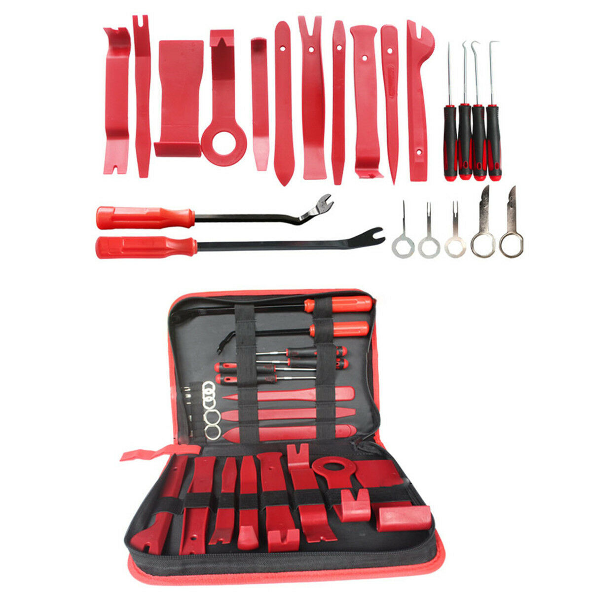 Portable Tool Bag Dash Audio Radio Removal Installer Pry Screwdriver Crowbar