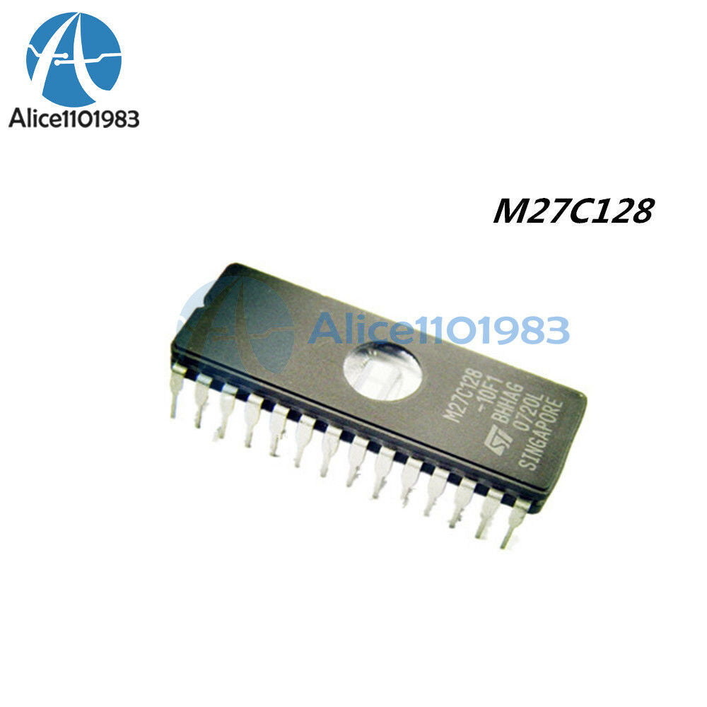 10PCS M27C128A-10F1 IC EPROM 128KBIT 100NS 28CDIP NEW