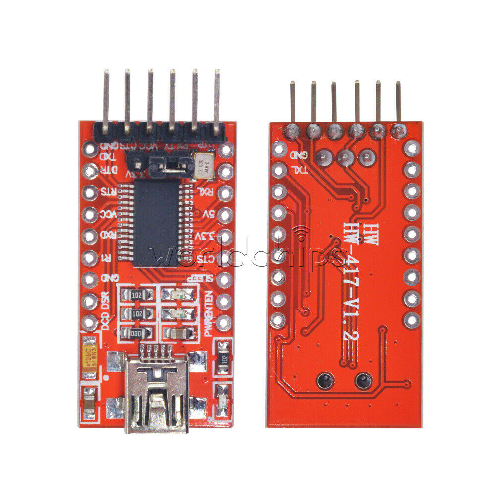 2Pcs FT232RL FTDI Module Mini Port USB to TTL 3.3V 5.5V Arduino Serials Adapter