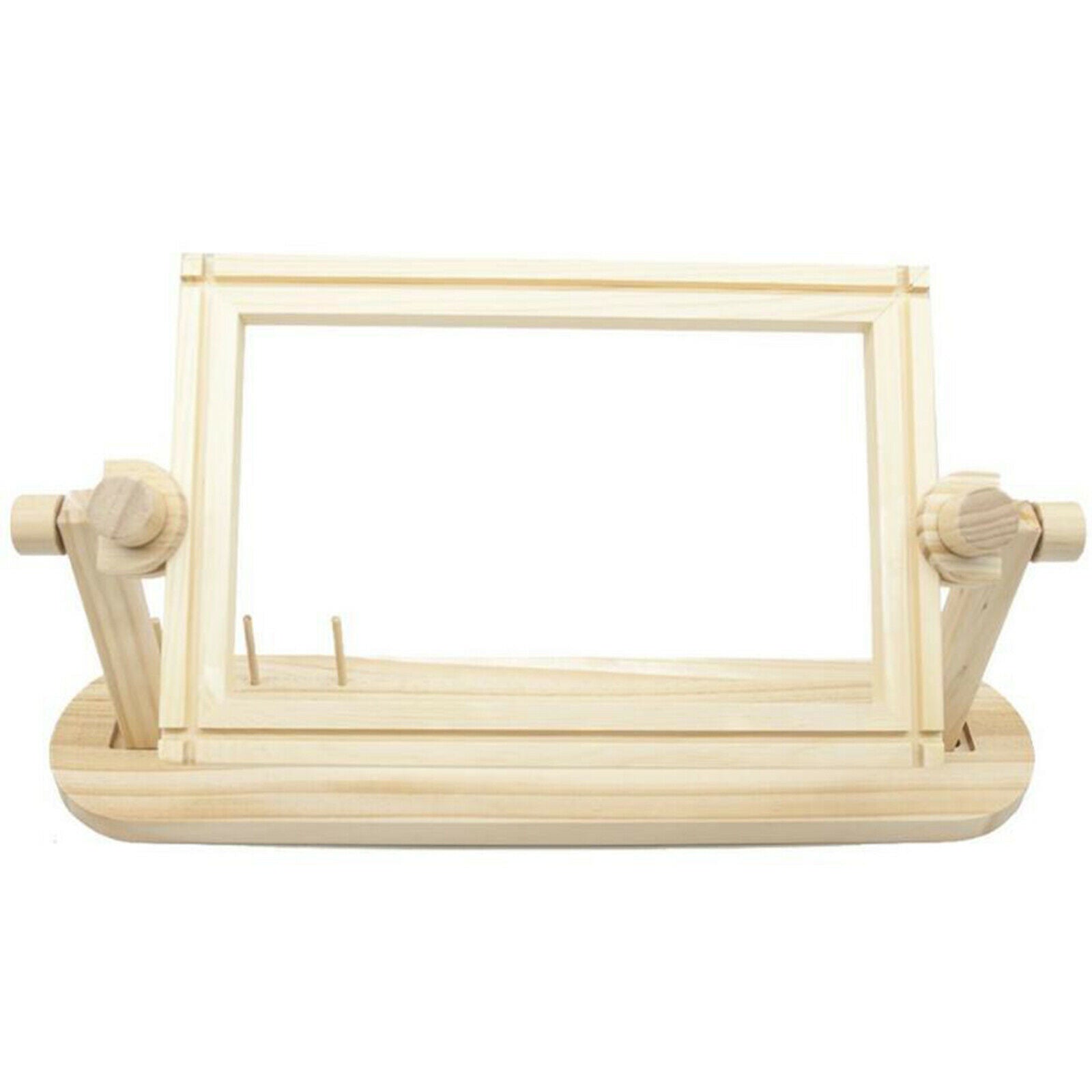 Adjustable Wood Cross-stitch Hoop Rack Embroidery Lap Stand Frame Holders Sewing