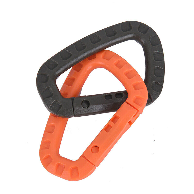5pcs Mountaineering Buckle Snap Clip Plastic Hook Climbing Carabiner D Shape Tt