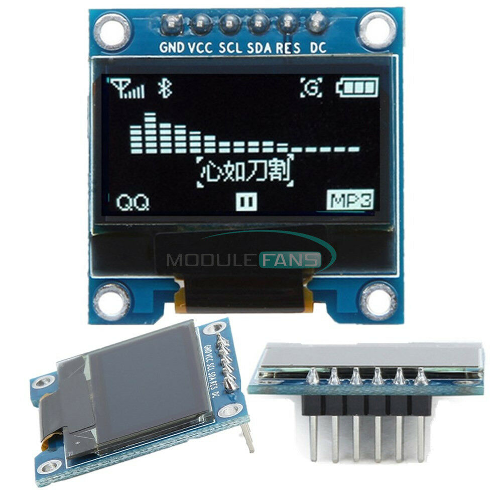 White 0.96" 6Pin OLED Display Module 12864 SPI&IIC I2C For Arduino Raspberry Pi