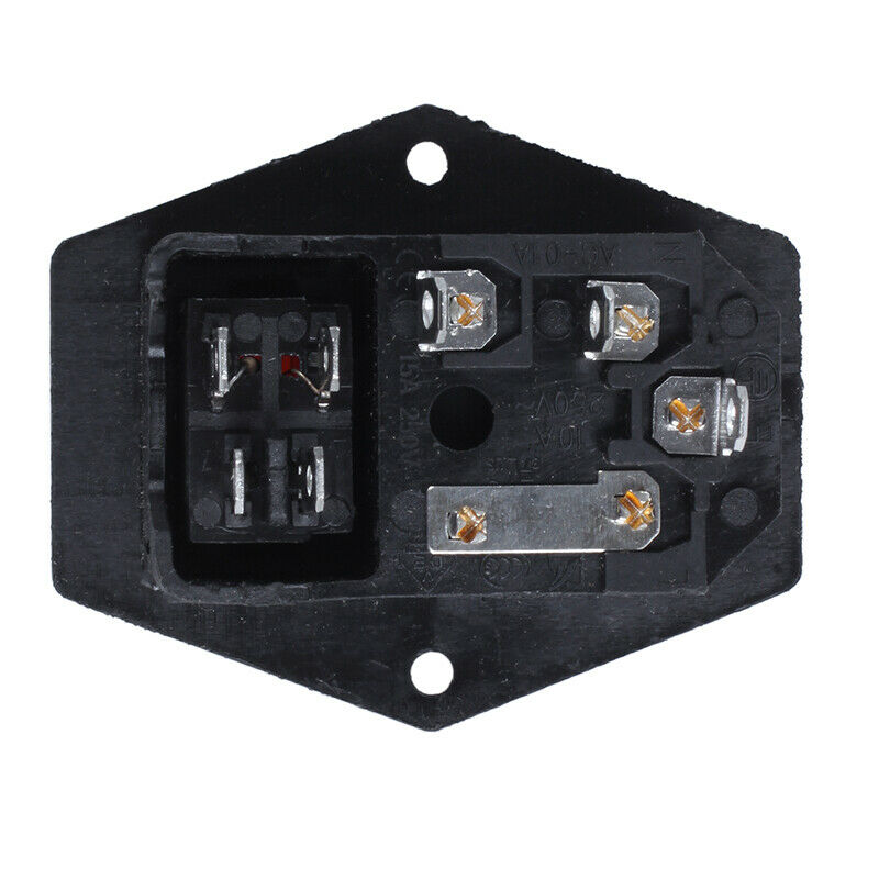 Red light concentrator switch IEC 320 C 14 outlet AC 250 V 10 A P9F2F2