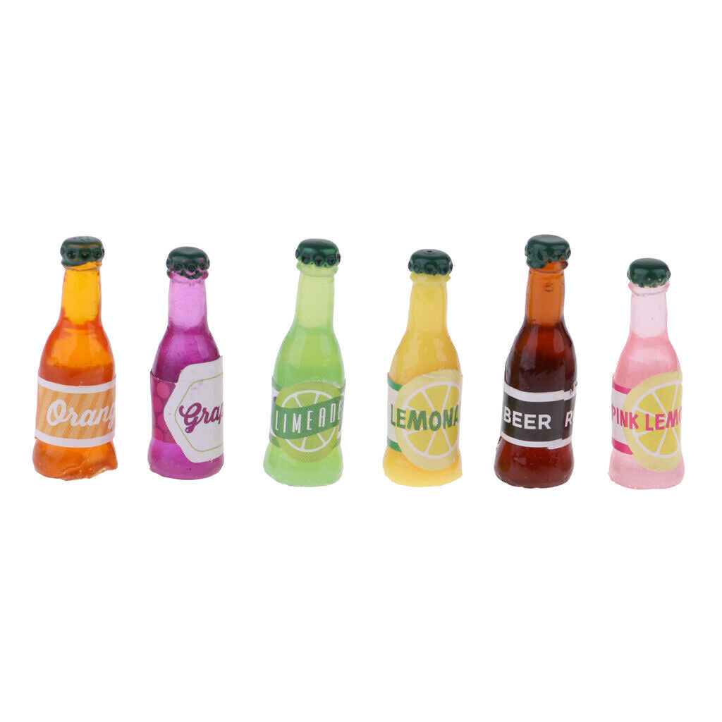 9 Packs 1:12 Colorful Wine Liquor Drink Bottles Pub Kitchen Ornaments Kit