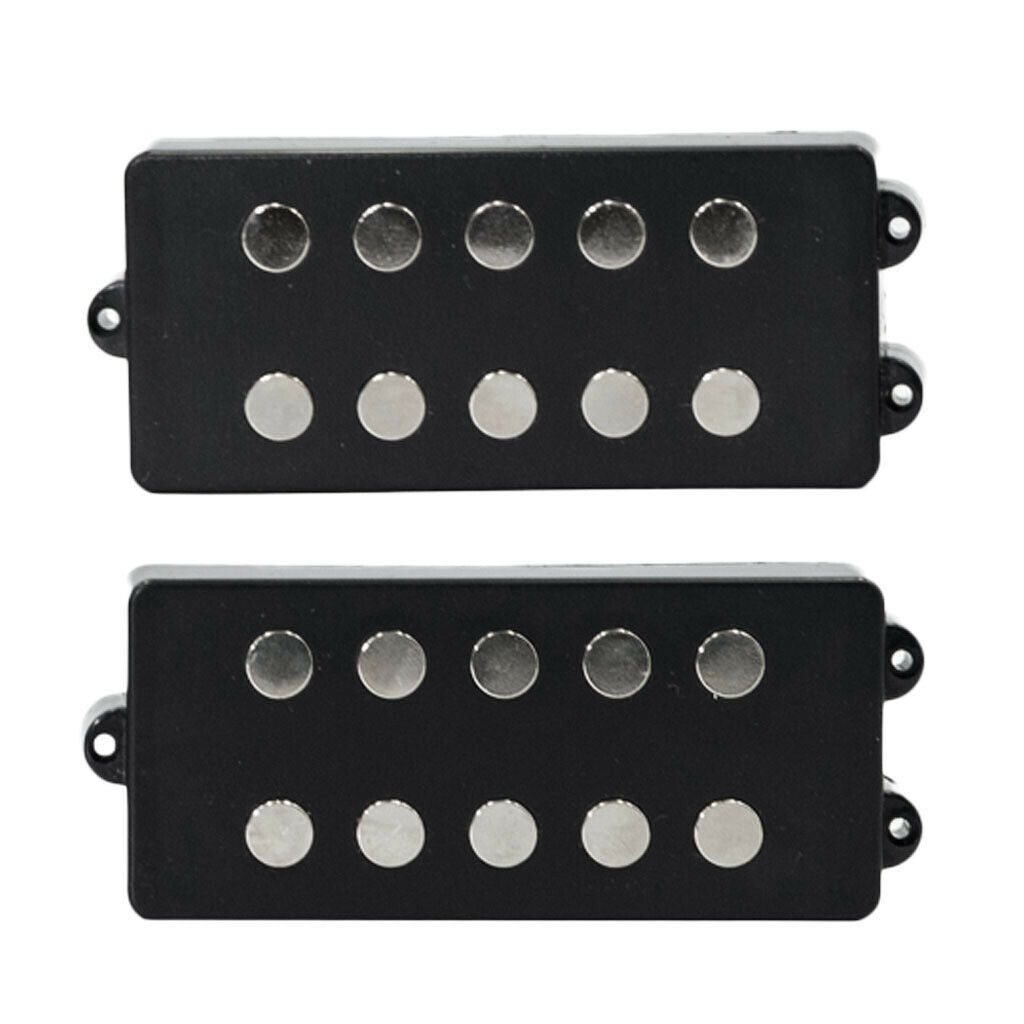 2pcs 5-String Jazz Bass Bridge Position Ceramic Neck Pickup Musical Parts