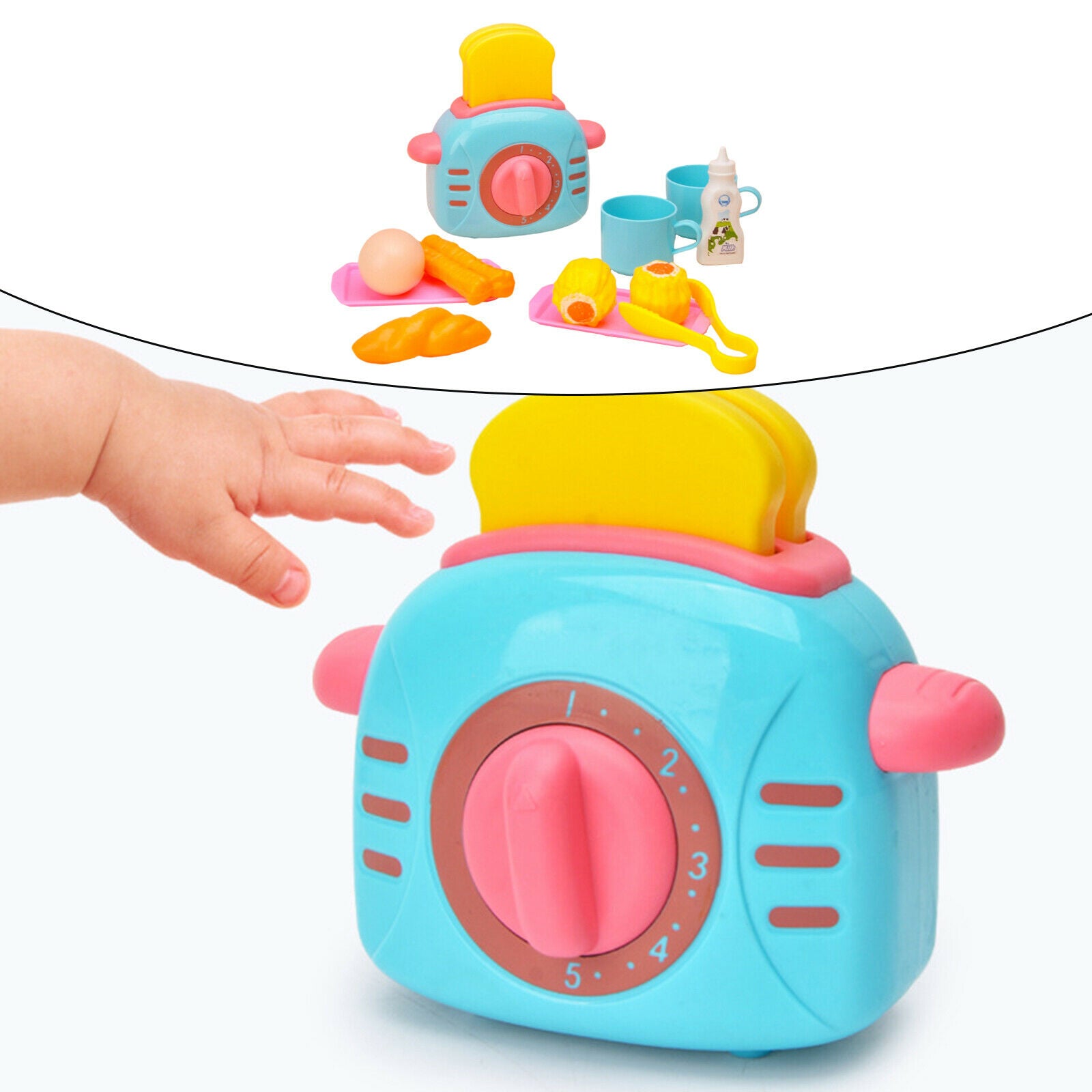 Kids Game Colorful Toaster Bread Maker Learning Toys for Children Sets