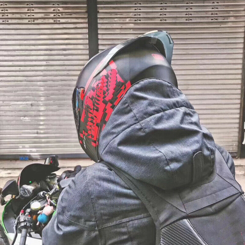 Motorcycle Bikes Riding Helmet Rear Tail Deflector Cover Full Face Racing Decor