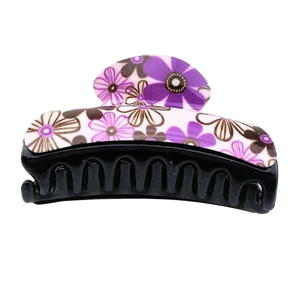 Women's Flower Large Hair Claw Grip Clips Pin Hair