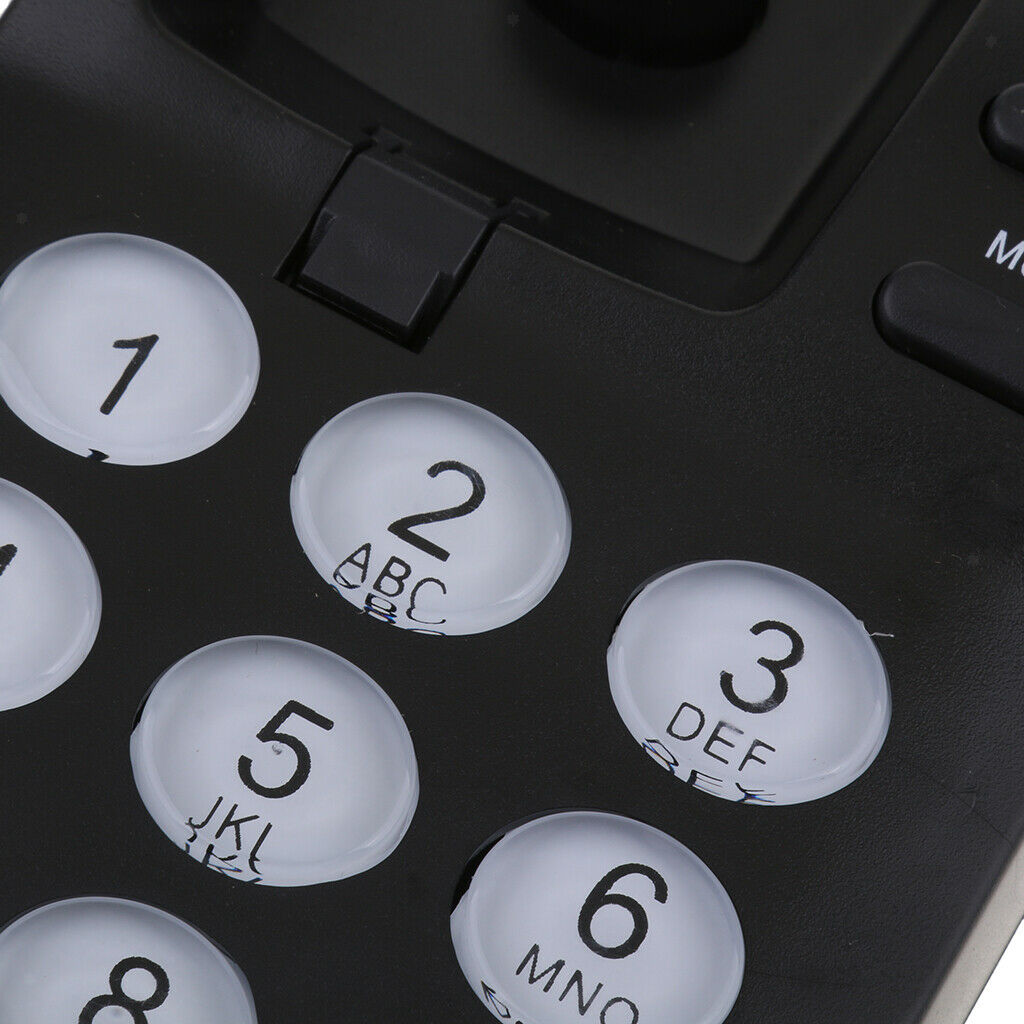 Multifunction Mini Corded Desk Phone Office Fixed Business Wired Black