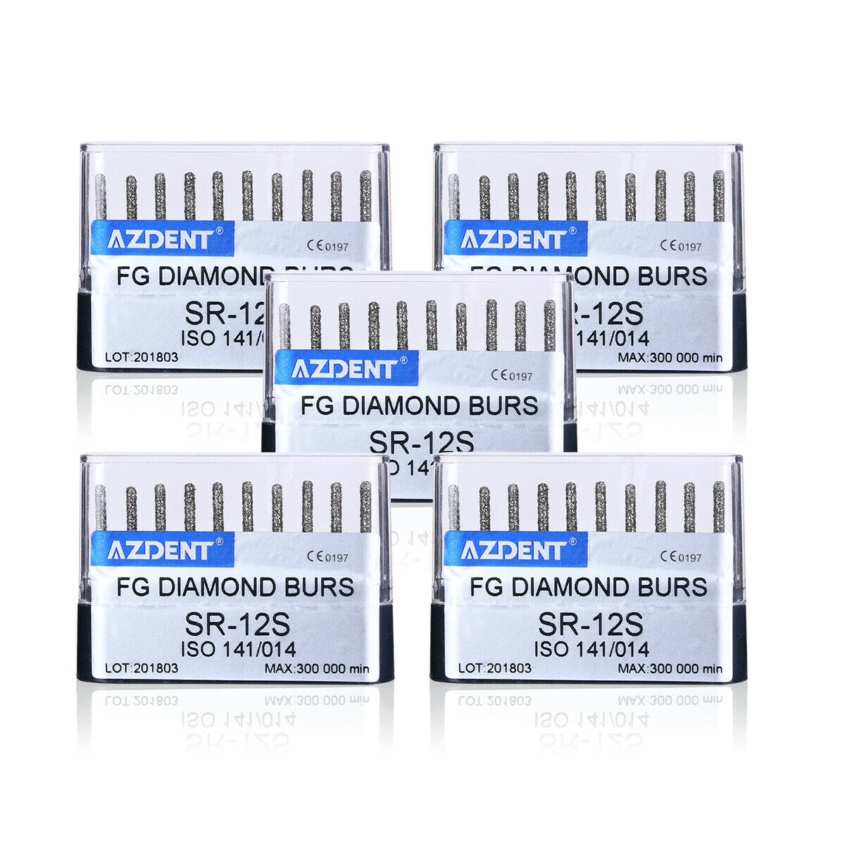 20X Dental Super Coarse FG Diamond Burs SR-12S Straight /Cylindrical Round Head