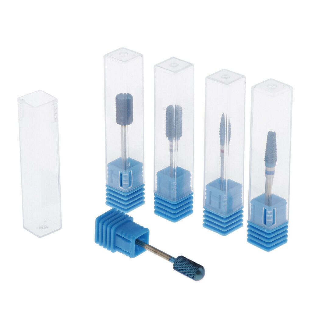 5pcs Carbide Nail Drill Bits Polishing Grinding Head for Electric Nail Files