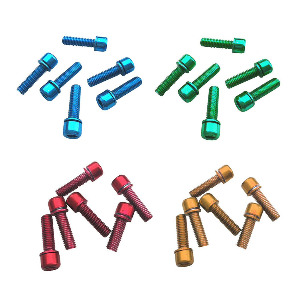 Set of 24Pcs, Cycling Bike Screws M5 x 18 Carbon Steel Bicycle Disc Brake
