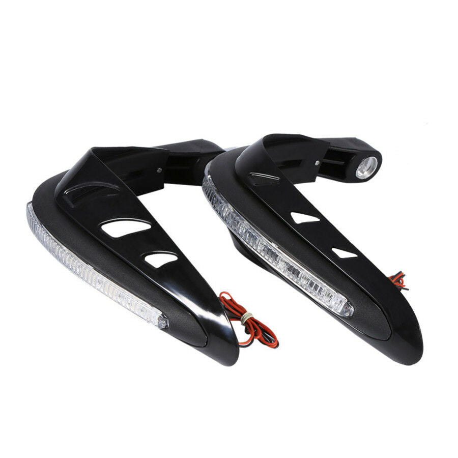 ABS Yellow Indicate LED Light Motorcycle ATV Handlebar Hand Protector Hand Guard