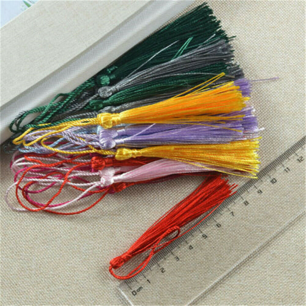 Set of 30 Silky Tassels for Souvenir Bookmark Jewelry Making Accessory DIY Craft