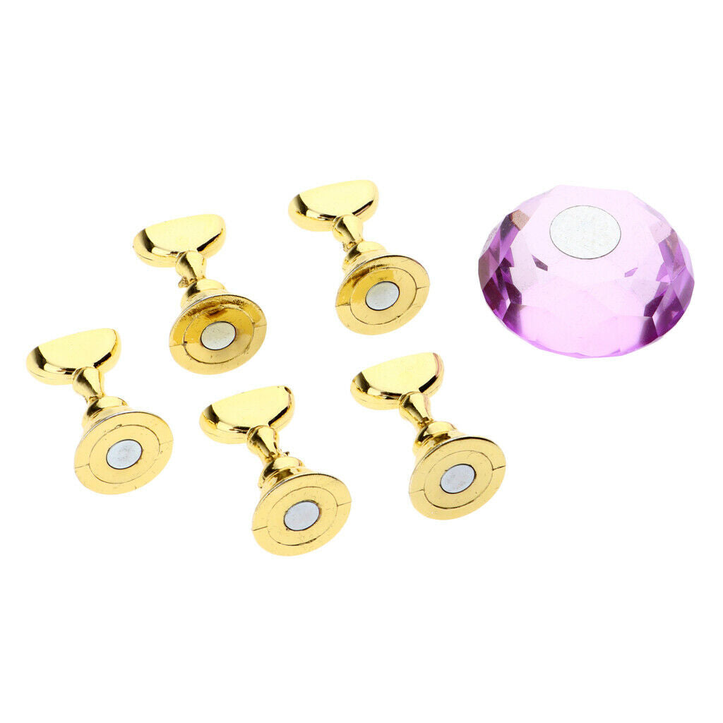 2 Sets False Nail Holder Art Salon Practice Accessories