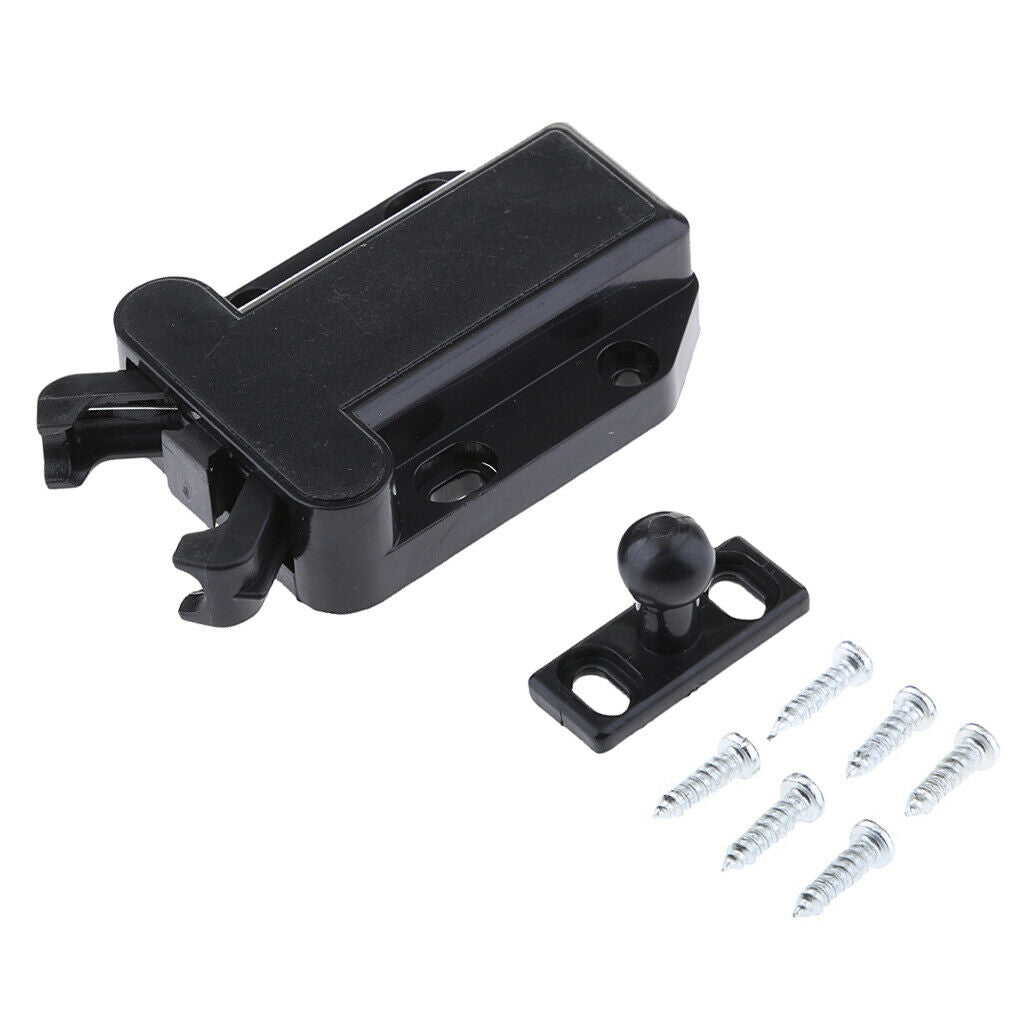Push To Open Catch Latch for Door Drawer Cabinet Cupboard Black