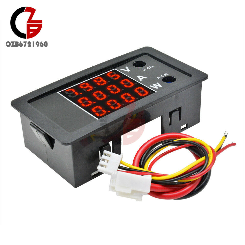 0.28" LED Four-digit 100V 10A 1000W Voltage Current Power Meter High Precision