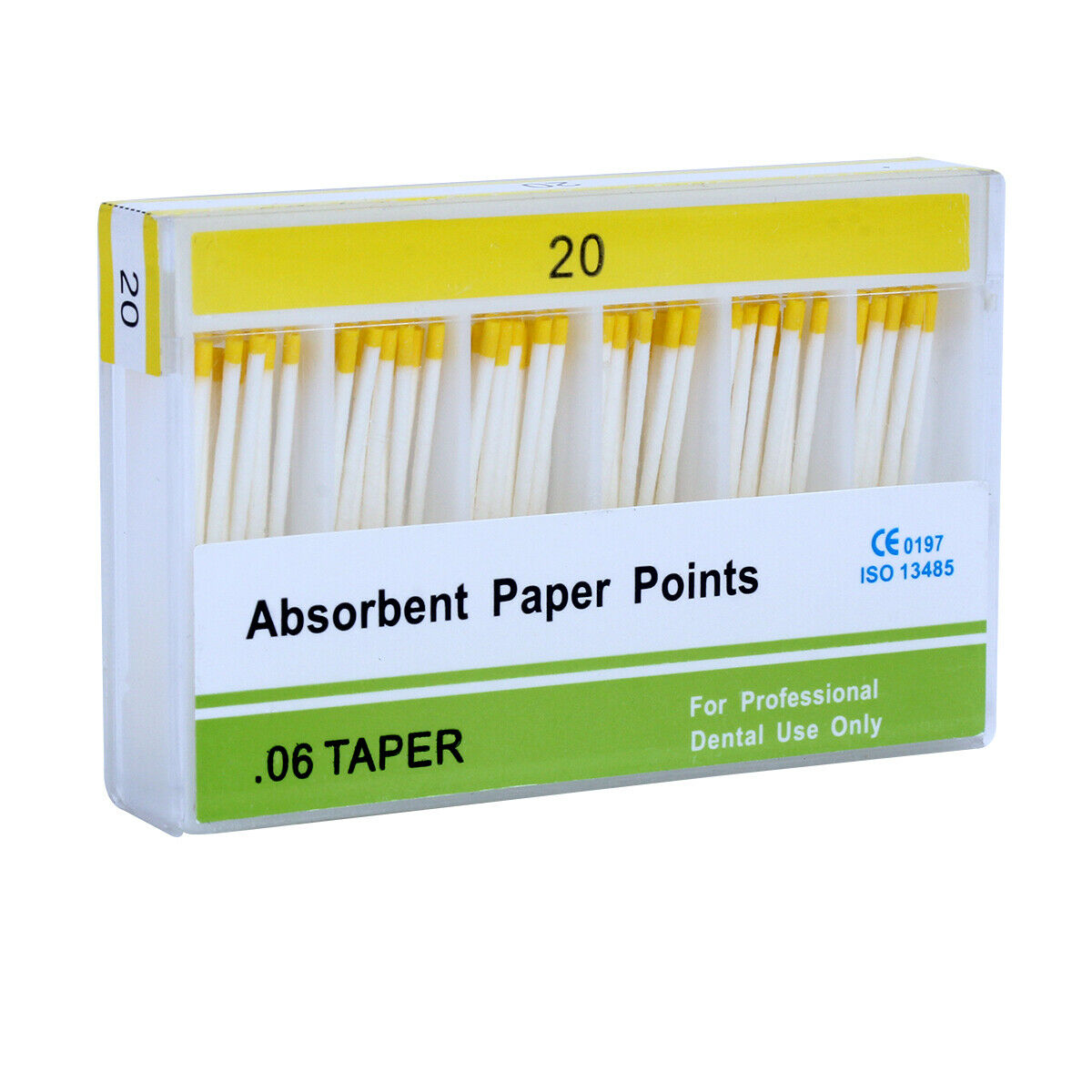 10X Dental Endodontic Absorbent Paper Points Taper 0.06 #20 Root Canal Cleaning