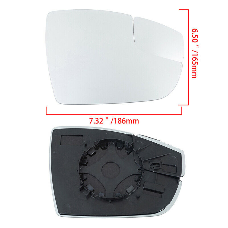 Right Passenger Side Rear View Mirror Glass w/Backplate Fit Ford Focus 2012-2018