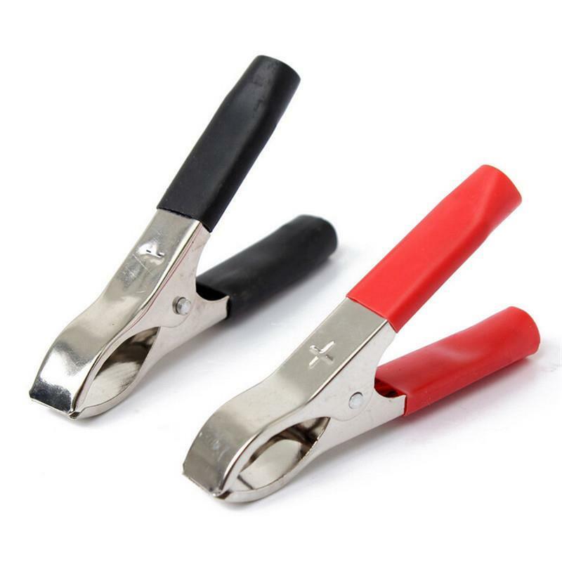 4 X 75mm 30A Crocodile Alligator Car Van Battery Test Lead Insulated Clips hf WF