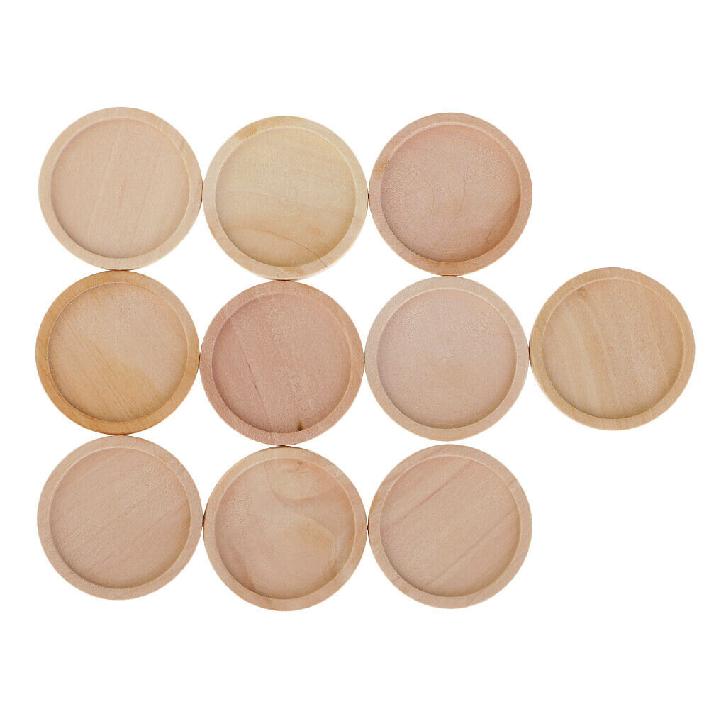 10pcs Stone Base Support Blank Round Setting Base Charm Cabochon Wood 25 mm