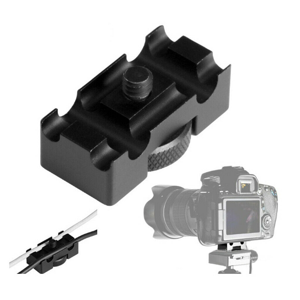 6mm 8mm Cable Holder Clip Cord Clamp for Tripod Quick Release Plate Camera