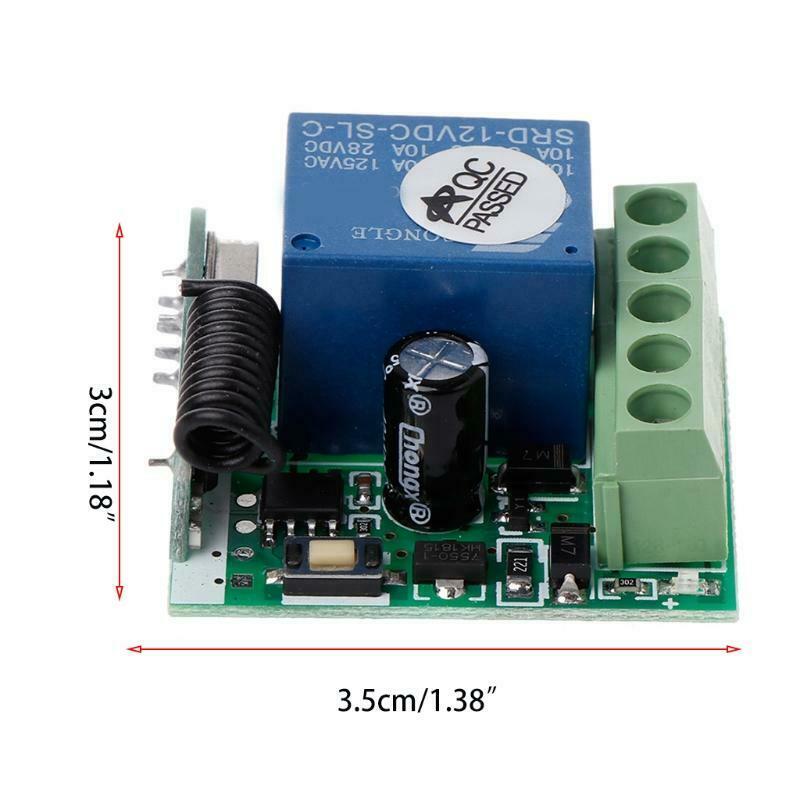 433Mhz Wireless Remote Control DC 12V1CH relay Receiver Module For learning code
